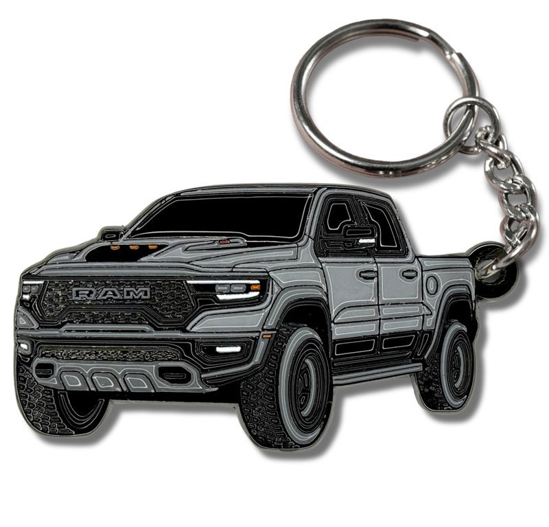 RAM Dodge RAM Keychain 1500 Accessories - Officially Licensed - Ram 2500 Toy Truck Key Chain 2019-2025 (Silver) - Image 1